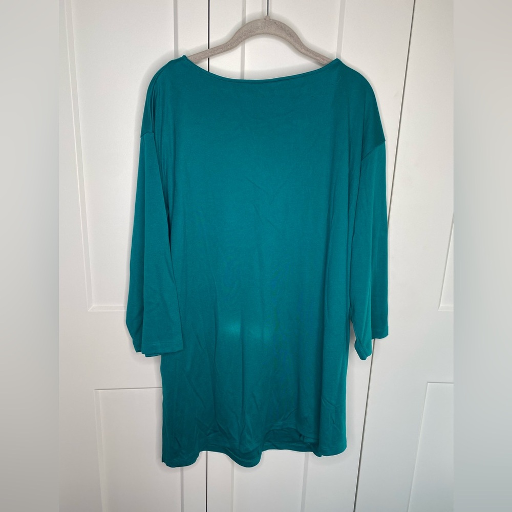 Bob Mackie NWT Paisley Sequin Embroidered Blouse Women’s Plus Size 2X - Picture 3 of 7